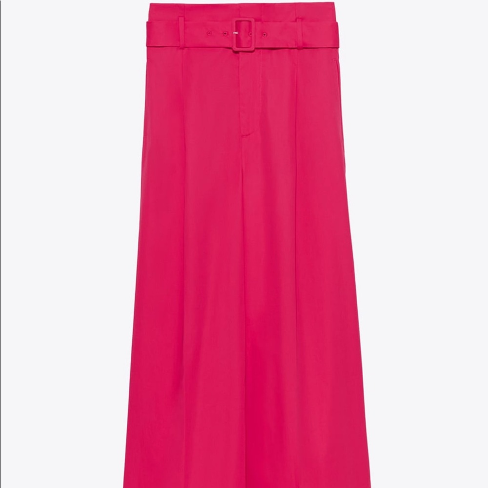 Zara wide leg poplin pants